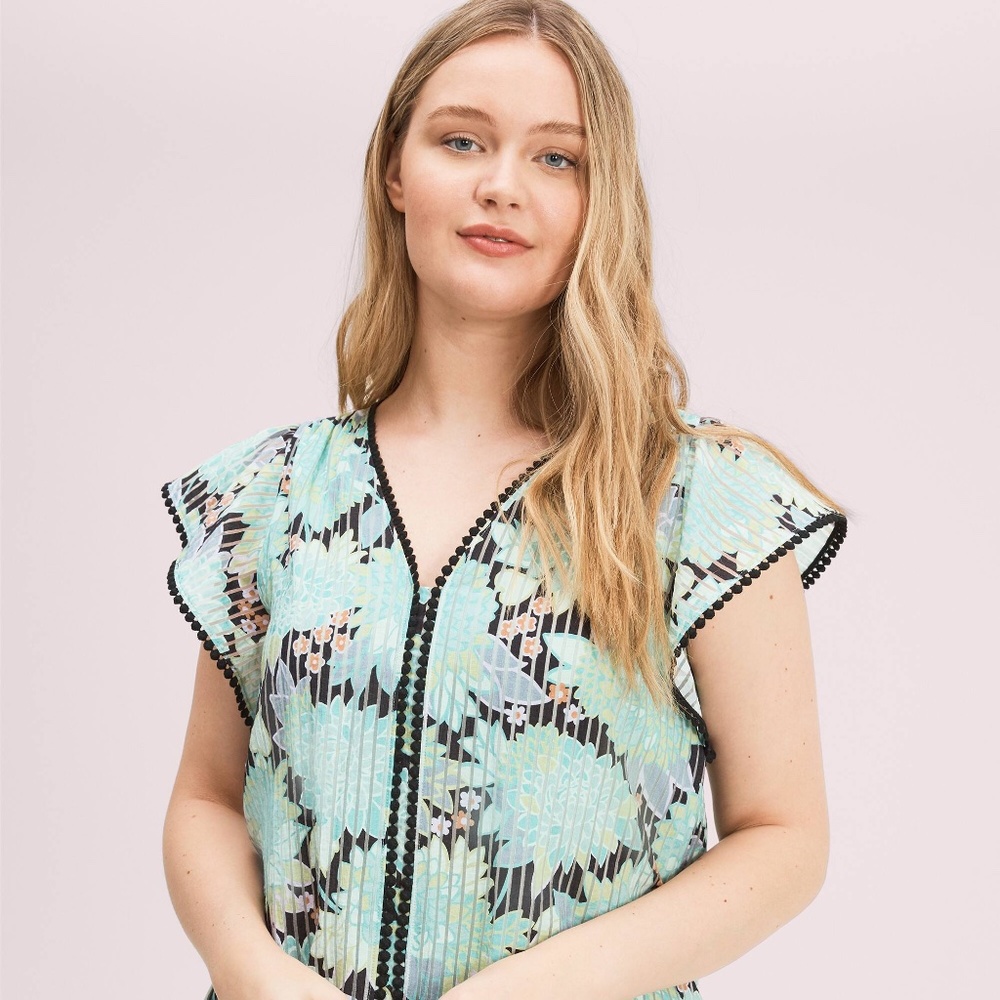 dahlia bloom burnout top - Kate Spade XL